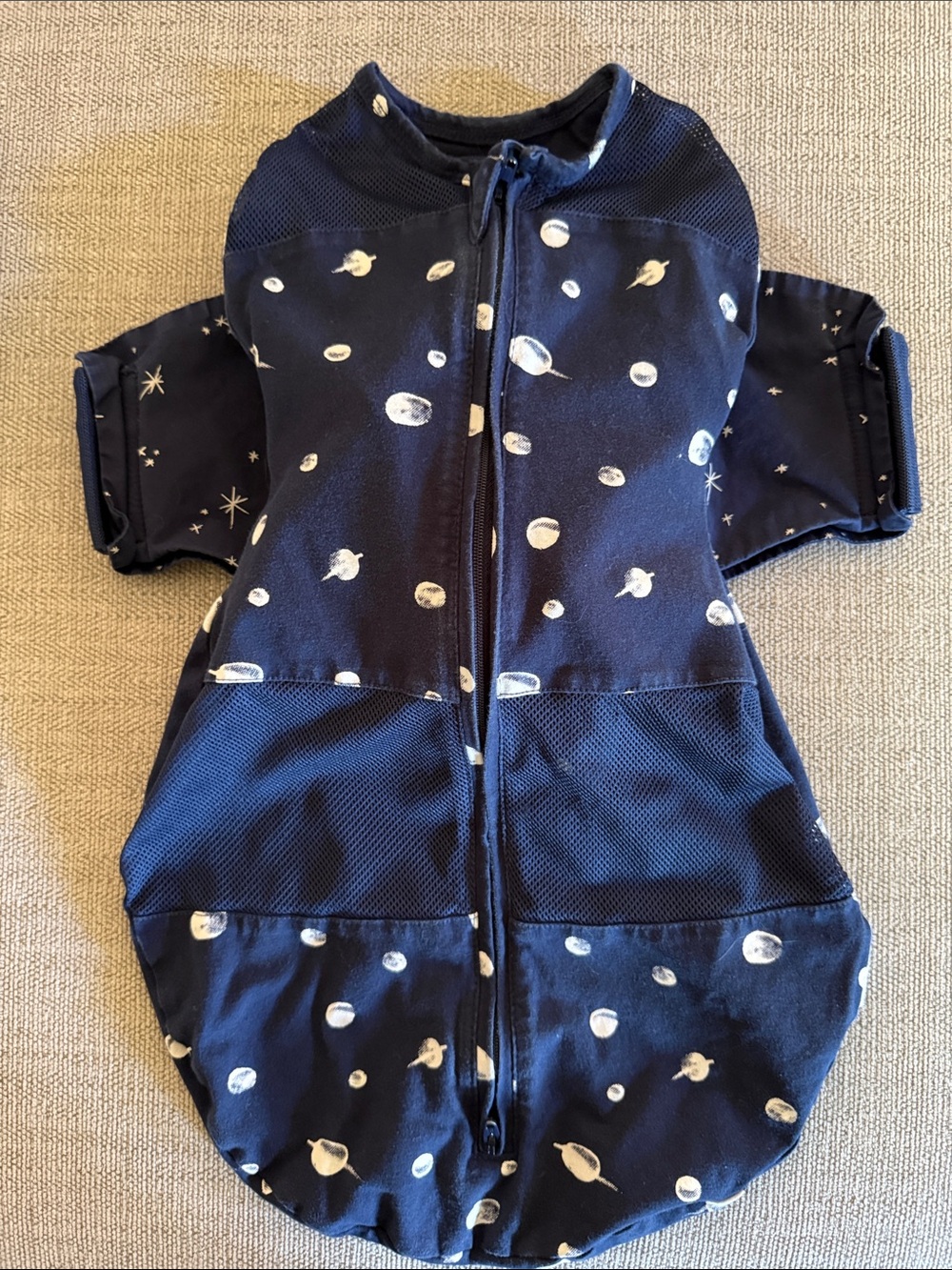 happiest baby Snoo Sack Baby Sleep Sack in Navy with White Spots - Small